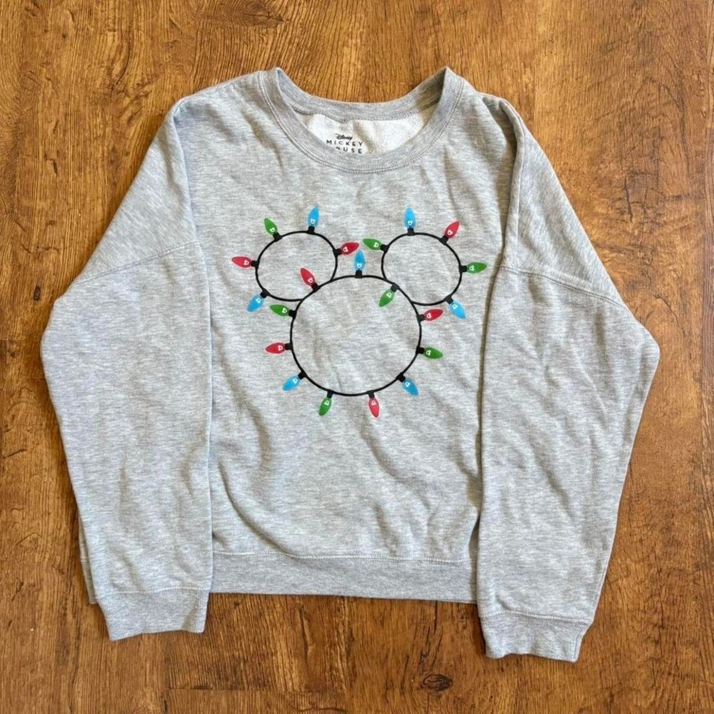 Grey Disney Mickey Mouse Christmas sweatshirt